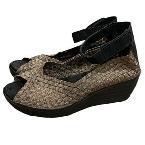 Serene Island Woven Braided Wedge Sandals Size 9